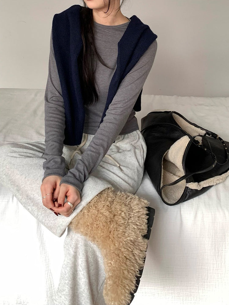 美色基礎圓領上衣