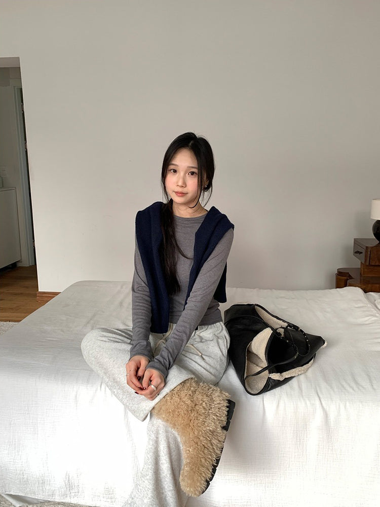 美色基礎圓領上衣