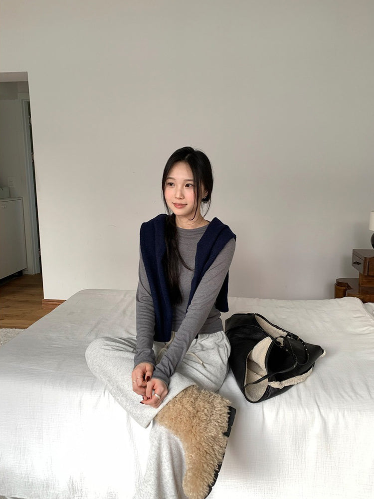 美色基礎圓領上衣