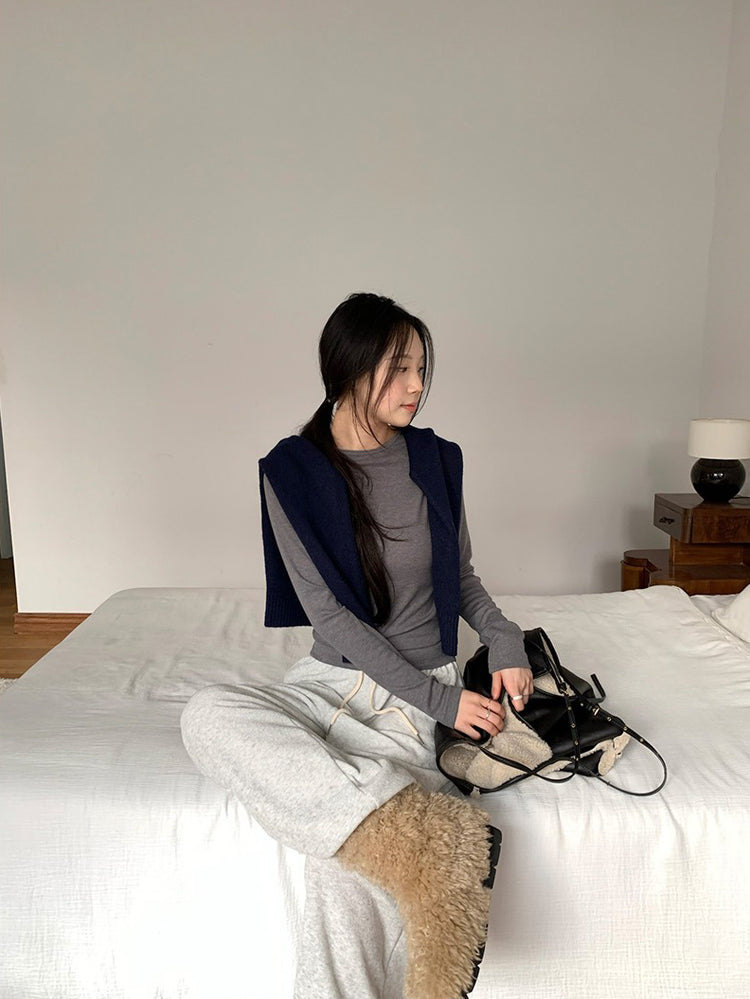 美色基礎圓領上衣