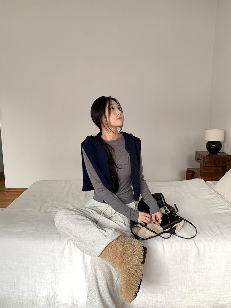 美色基礎圓領上衣