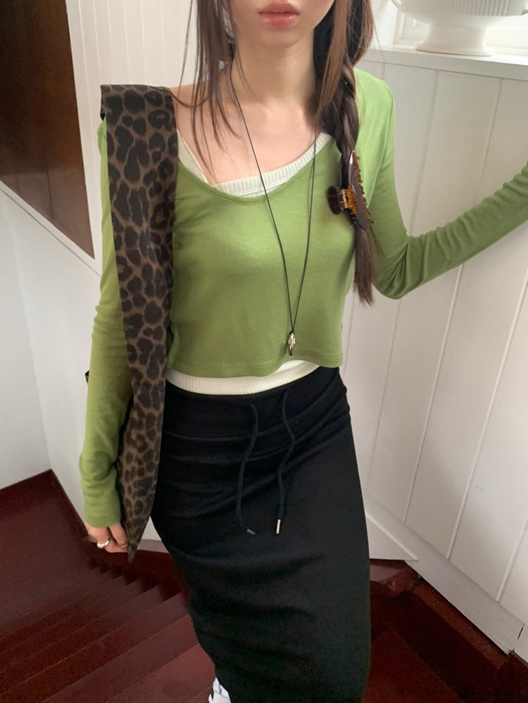 坑紋不對稱細節背心