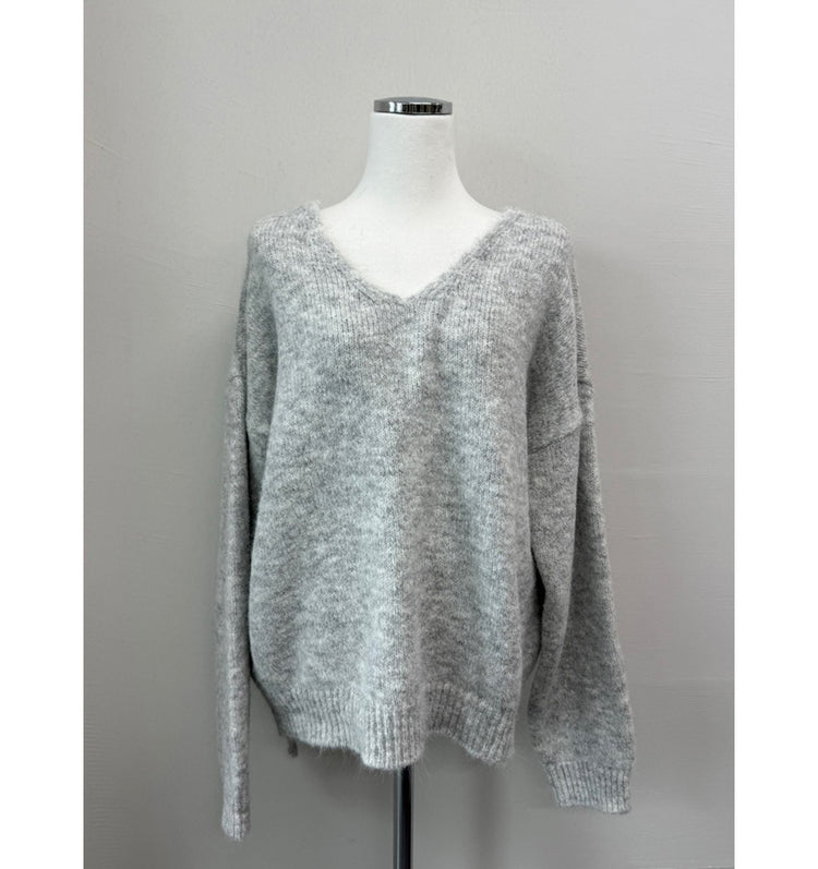 美背V領綁帶細節毛衣