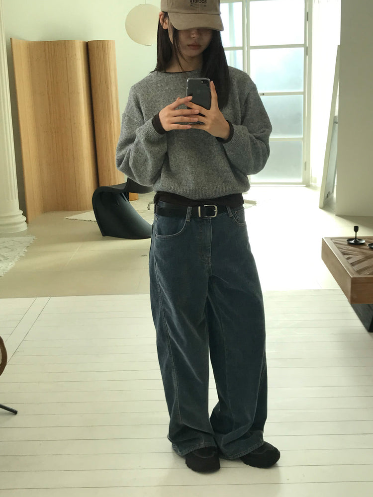 美色燈芯絨質感牛仔褲