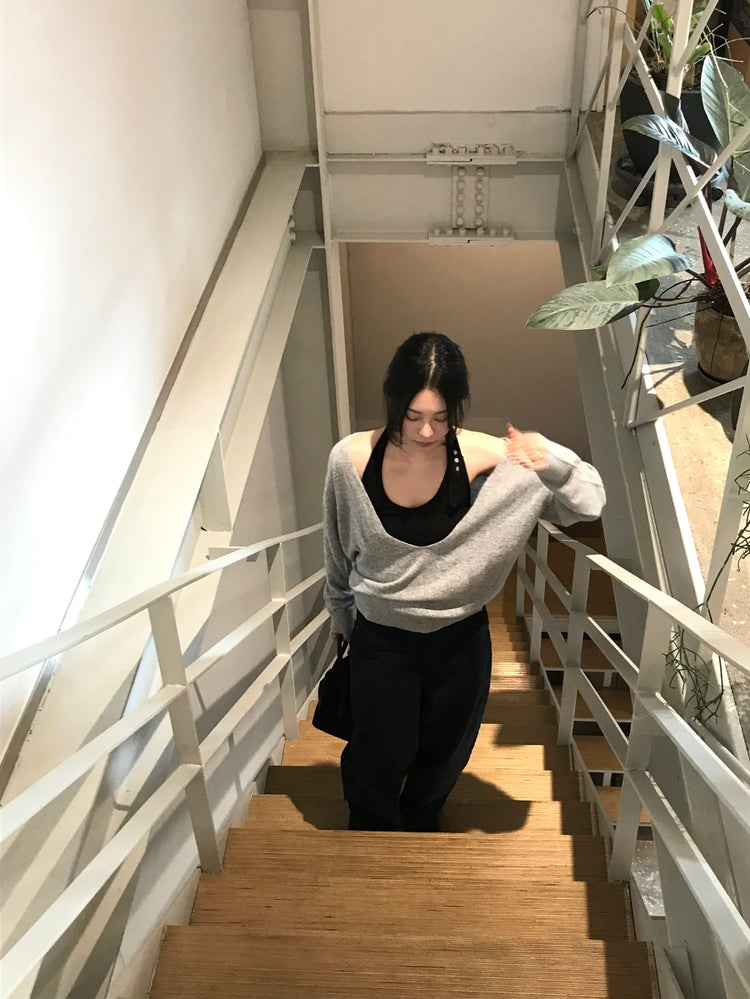 掛脖扣鈕細節背心