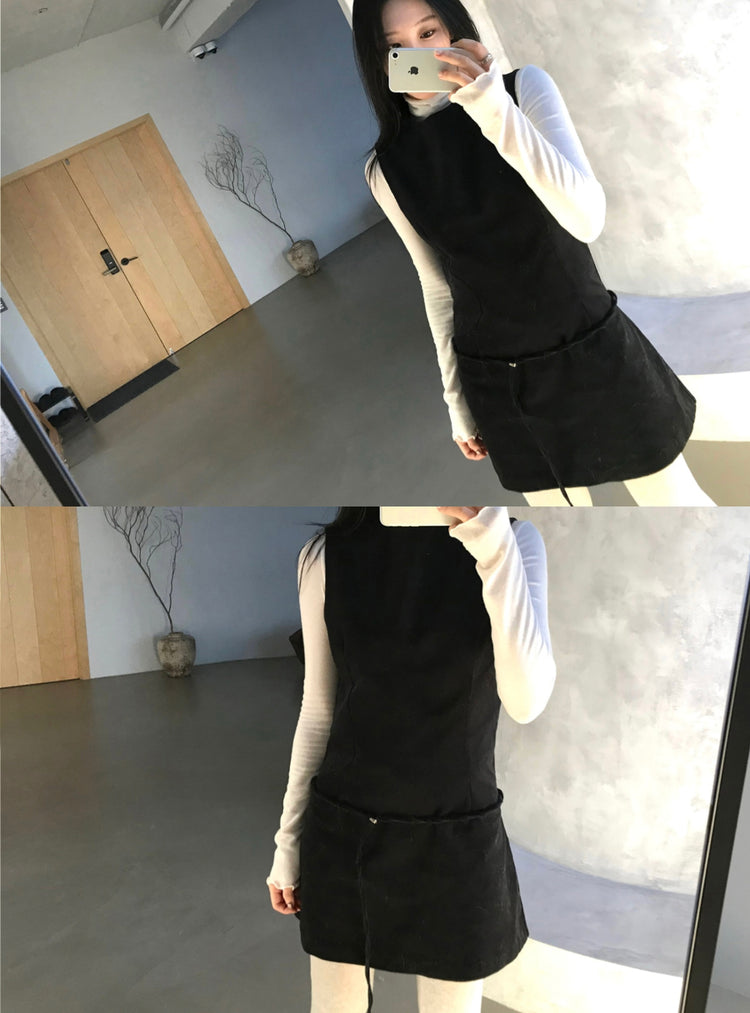 經典極簡腰帶細節連身裙