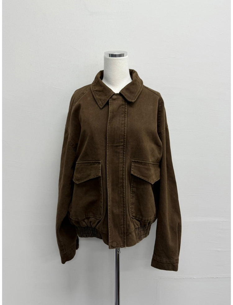 復古水洗感做舊外套