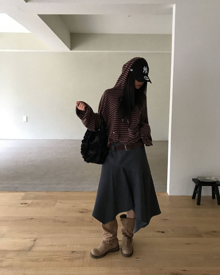 洗水不規則設計感半裙