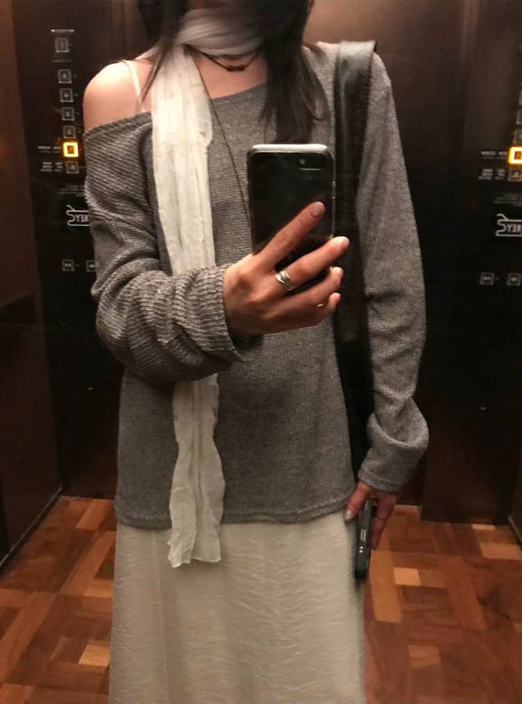 皺皺紋理美腿微喇叭褲
