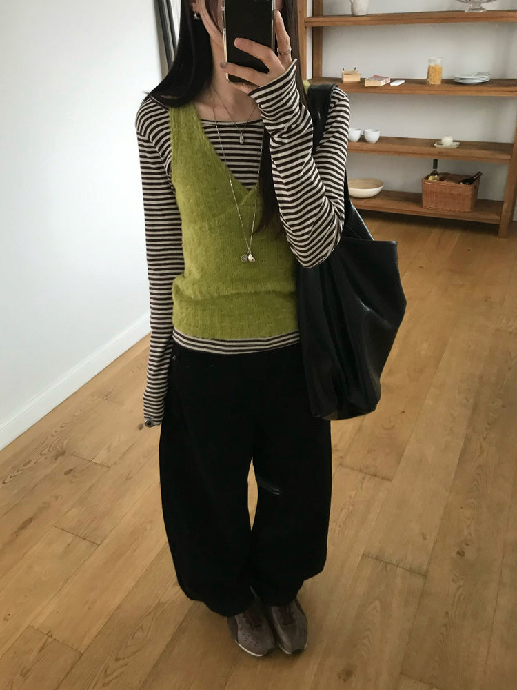 紋理寬肩帶容量袋