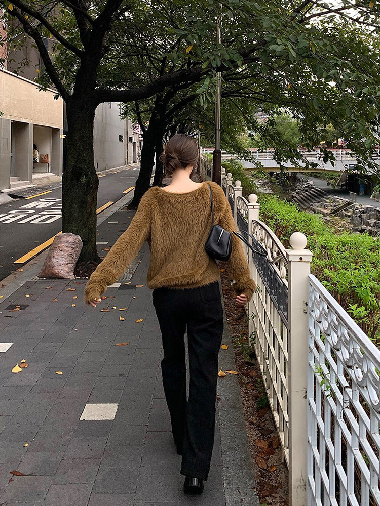 美色親膚毛絨質感外套