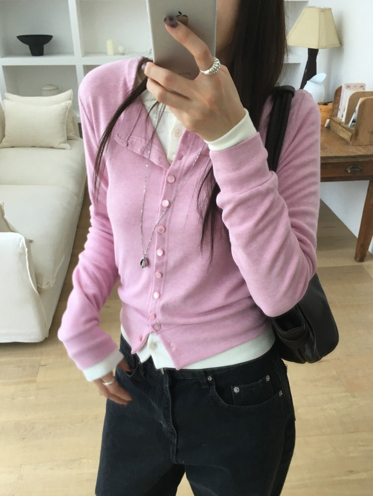 美色排鈕修身上衣