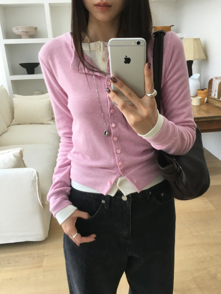 美色排鈕修身上衣