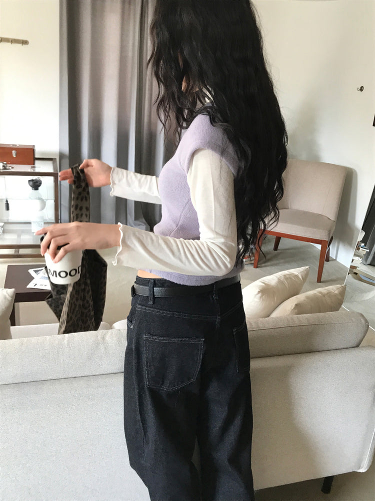 拉克蘭袖弧下擺修身上衣