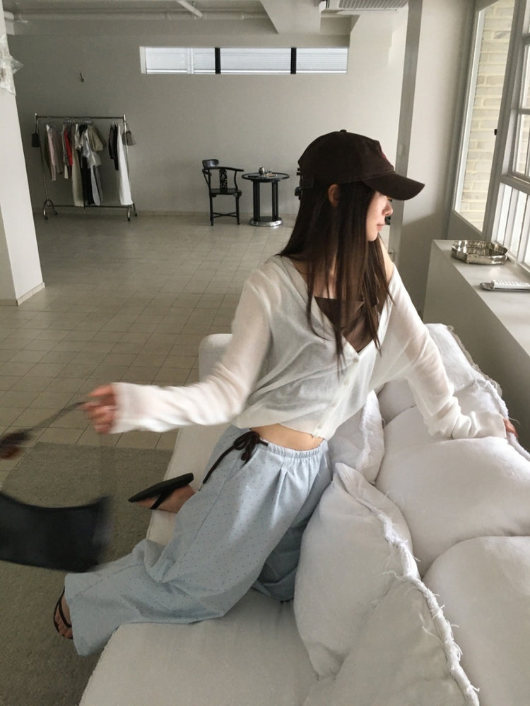 垂領雙層層次感背心