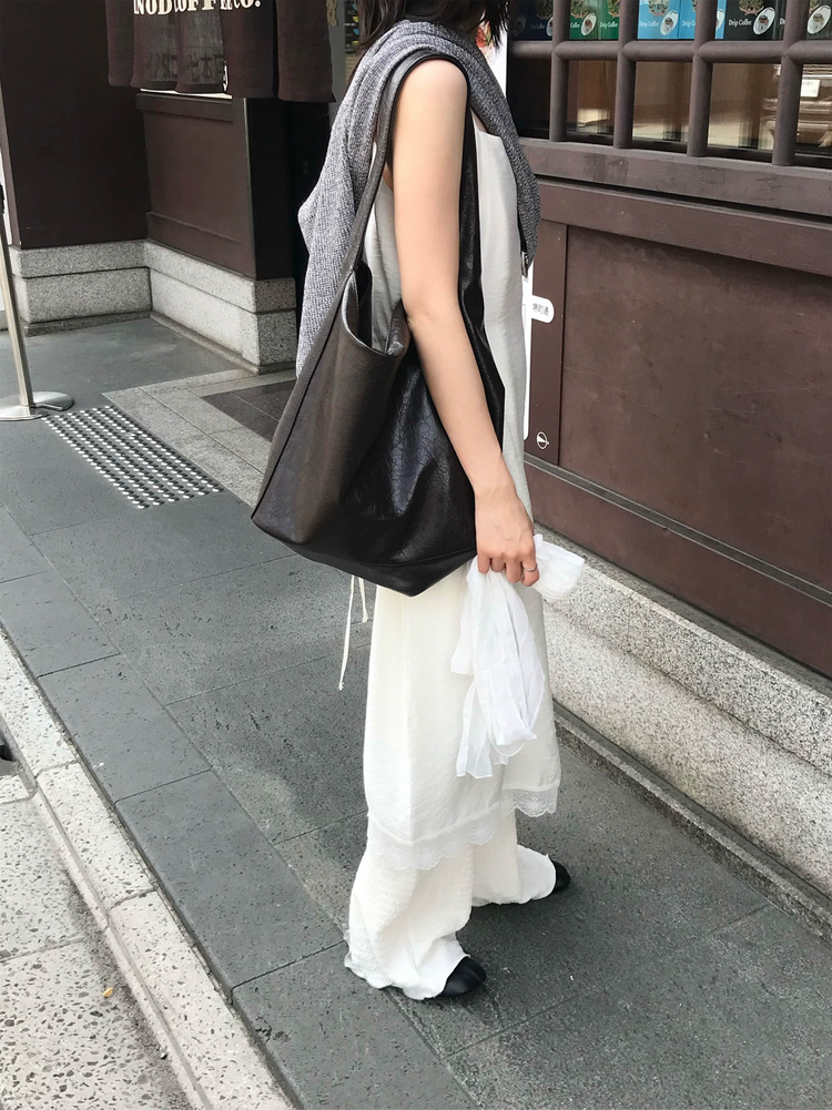 皺皺紋理美腿微喇叭褲