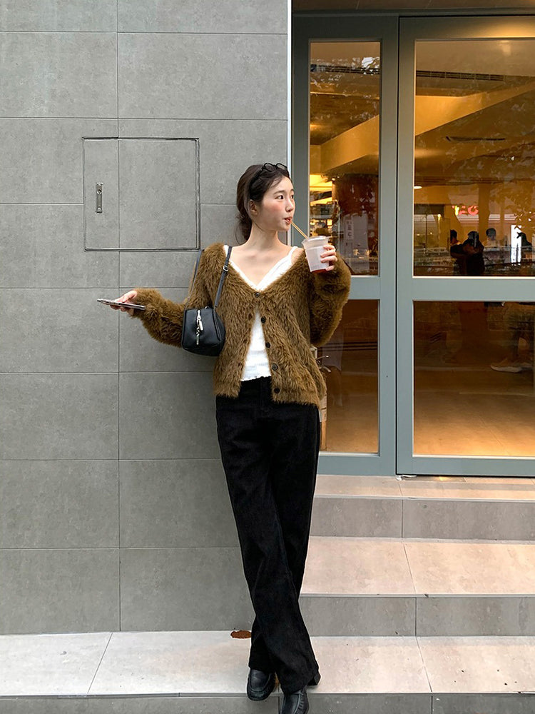 美色親膚毛絨質感外套