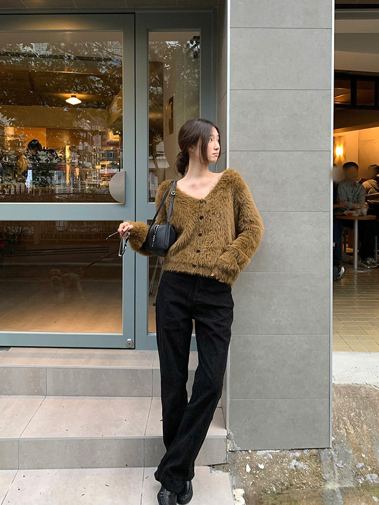 美色親膚毛絨質感外套