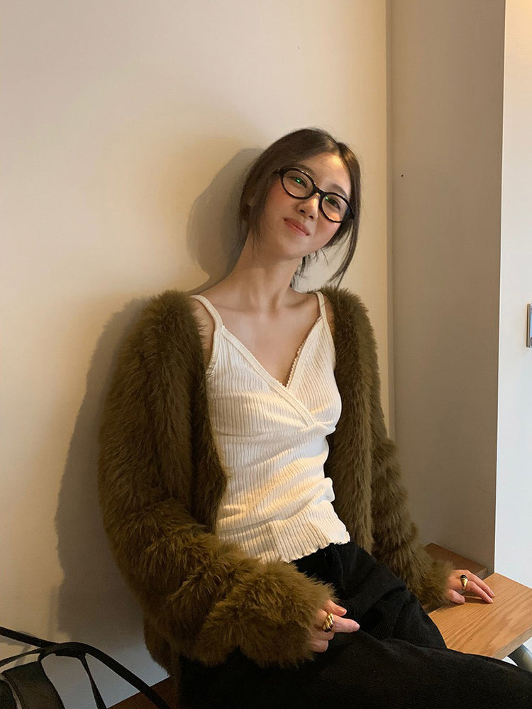 美色親膚毛絨質感外套