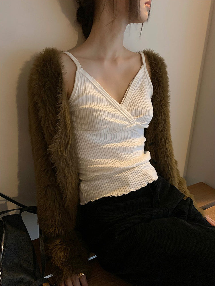 美色親膚毛絨質感外套