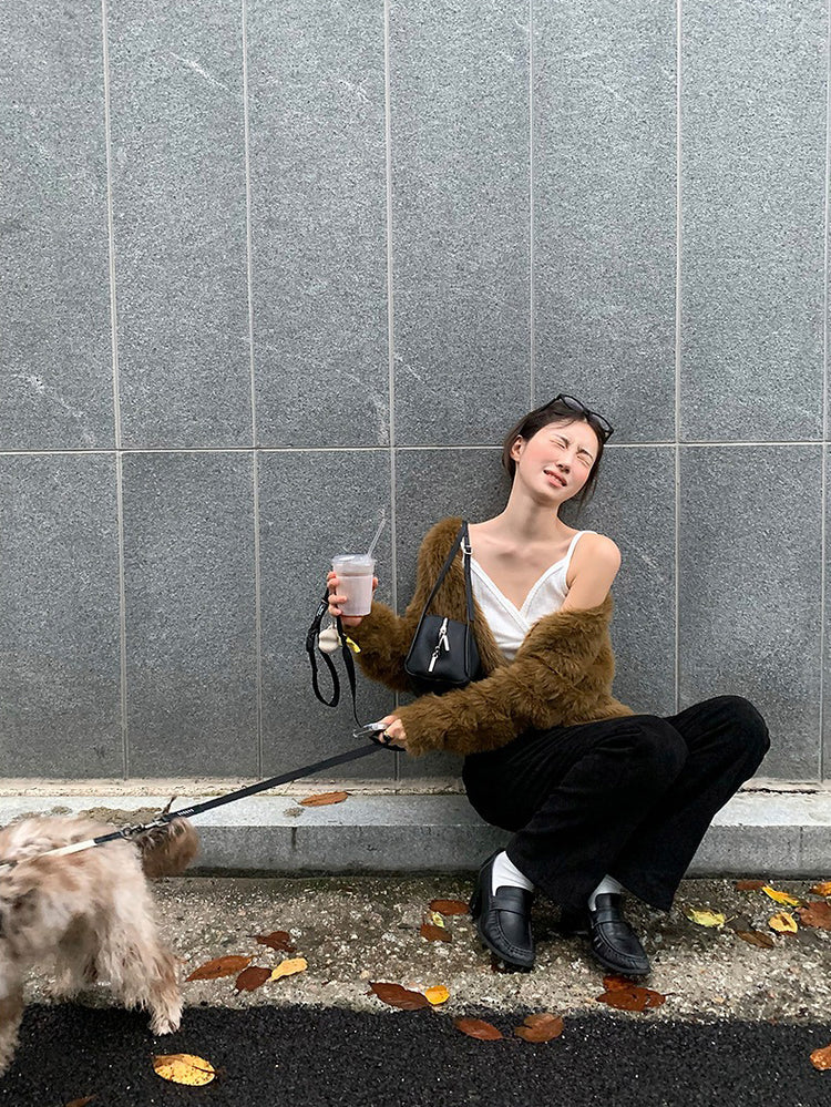 美色親膚毛絨質感外套