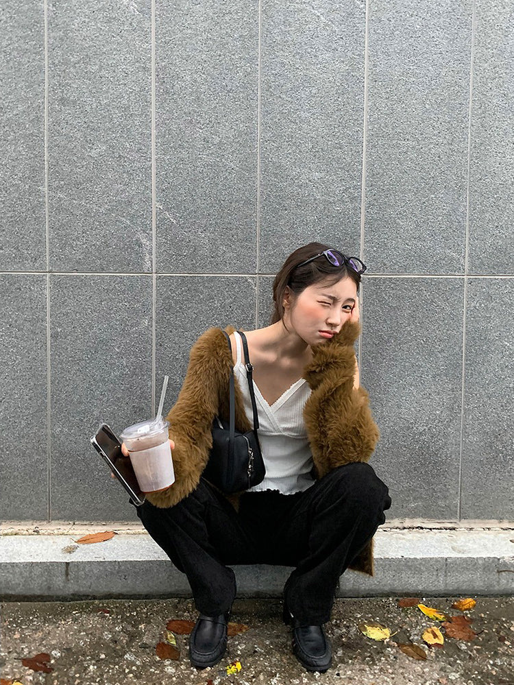 美色親膚毛絨質感外套