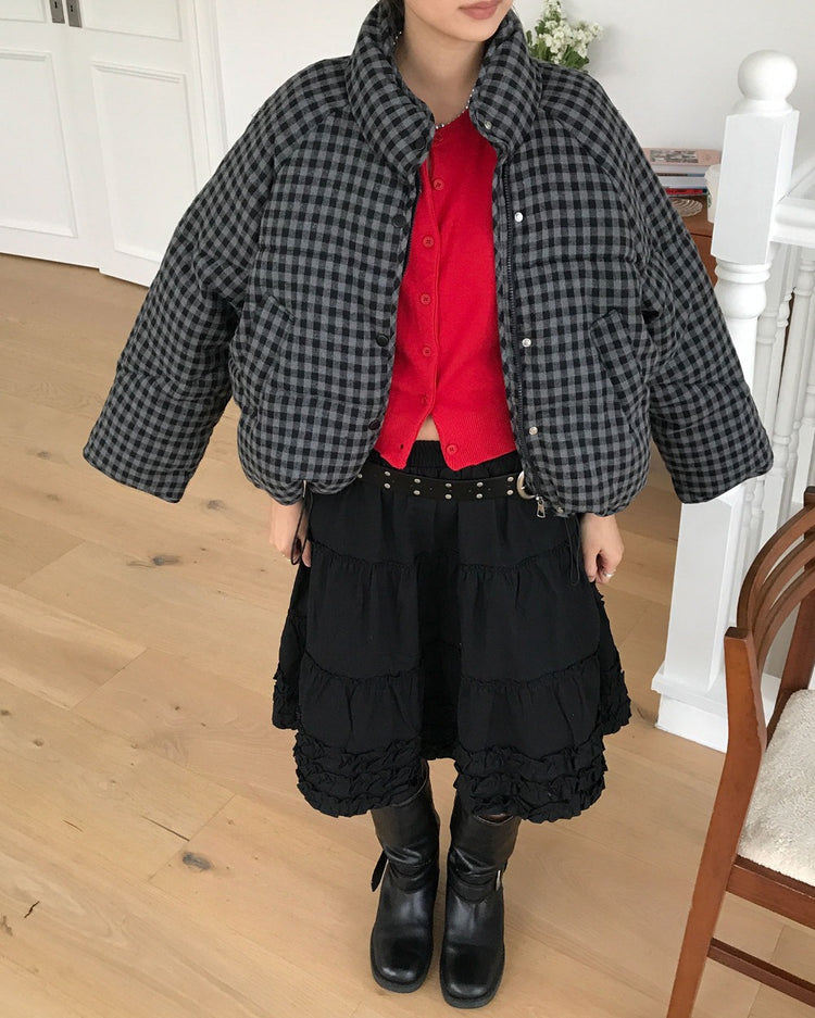 美色圓領排鈕針織外套