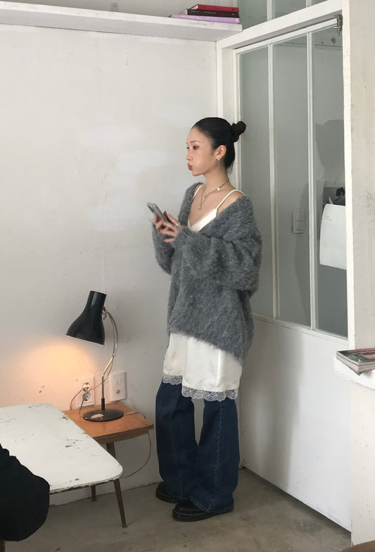 高質紋理蕾絲邊細節連身裙