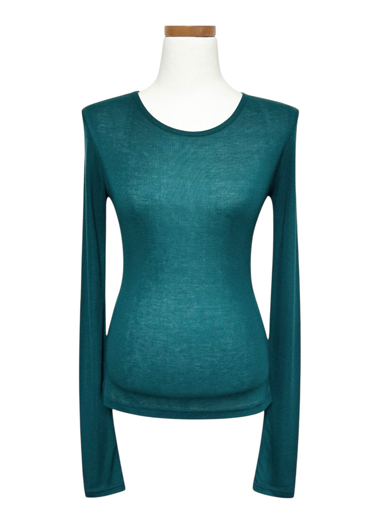 天絲微透基礎修身上衣