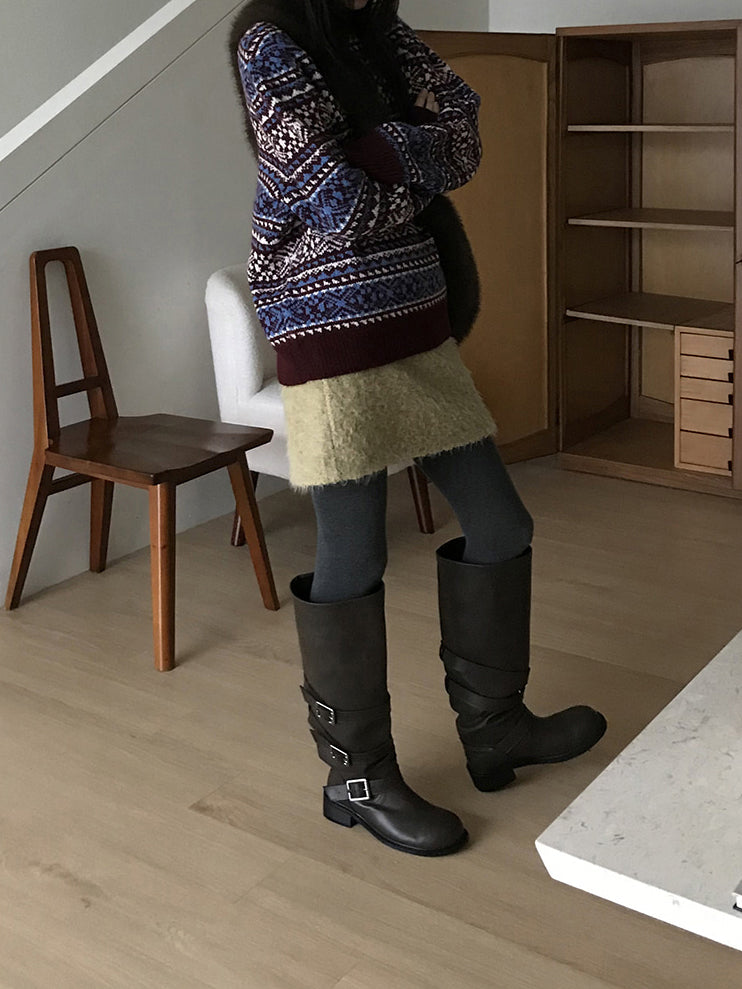 側扣細節率性長靴