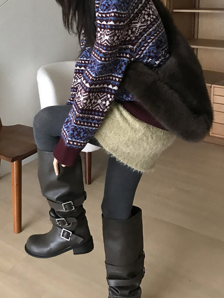 側扣細節率性長靴