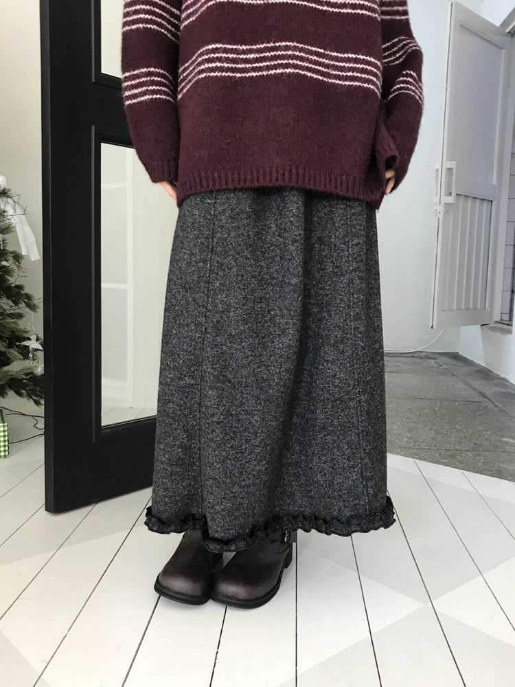 捲邊細節壓線及踝裙