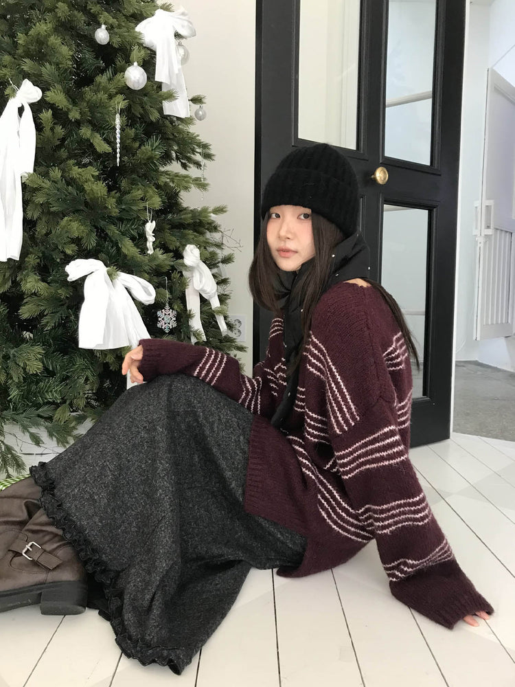 捲邊細節壓線及踝裙