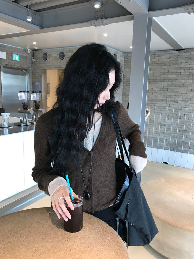 帆布拼接皮垂帶細節大容量袋