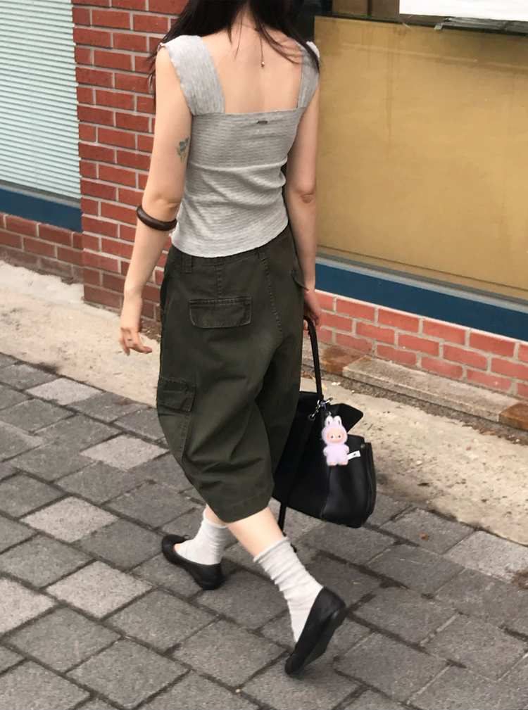 皺皺紋理胸壓線細節上衣