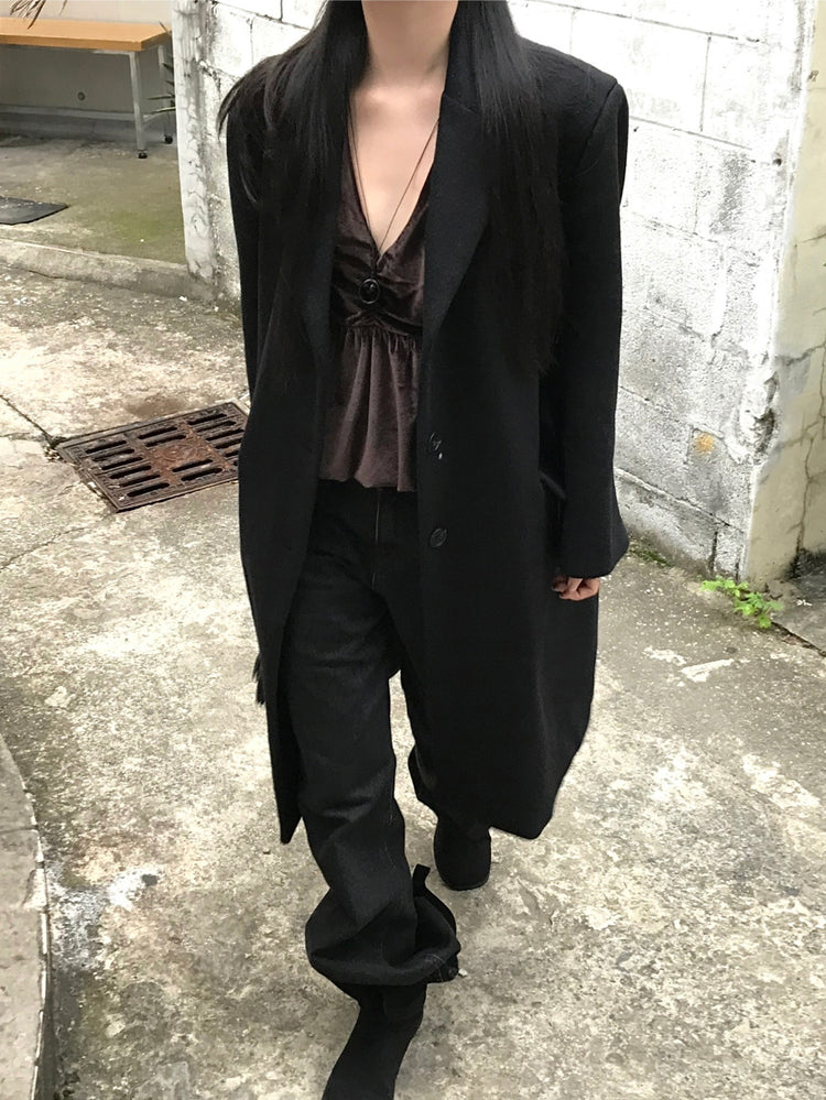 絲絨泡泡下擺背心