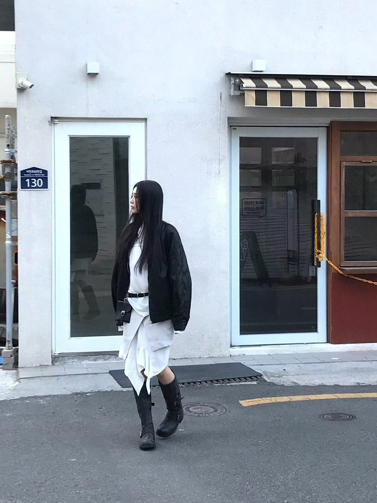 壓褶紋理三角巾兩件式上衣