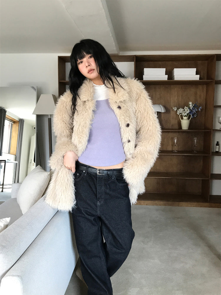 拉克蘭袖弧下擺修身上衣