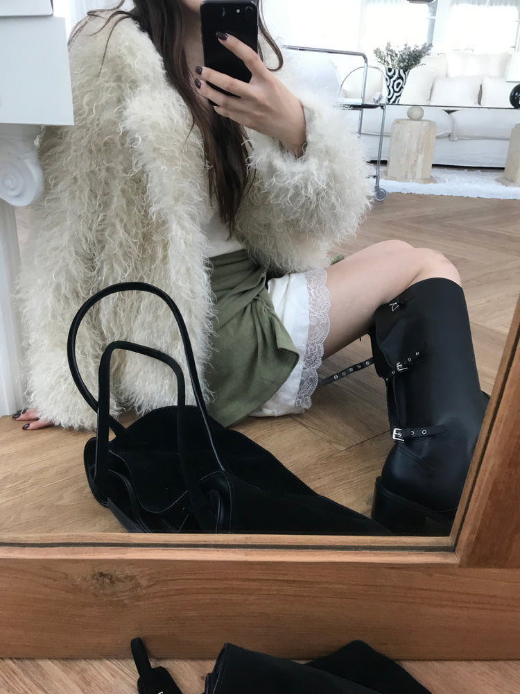 霧光蕾絲邊連身裙