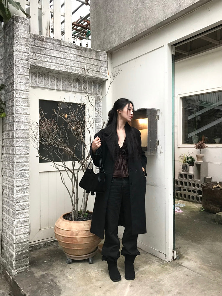 絲絨泡泡下擺背心