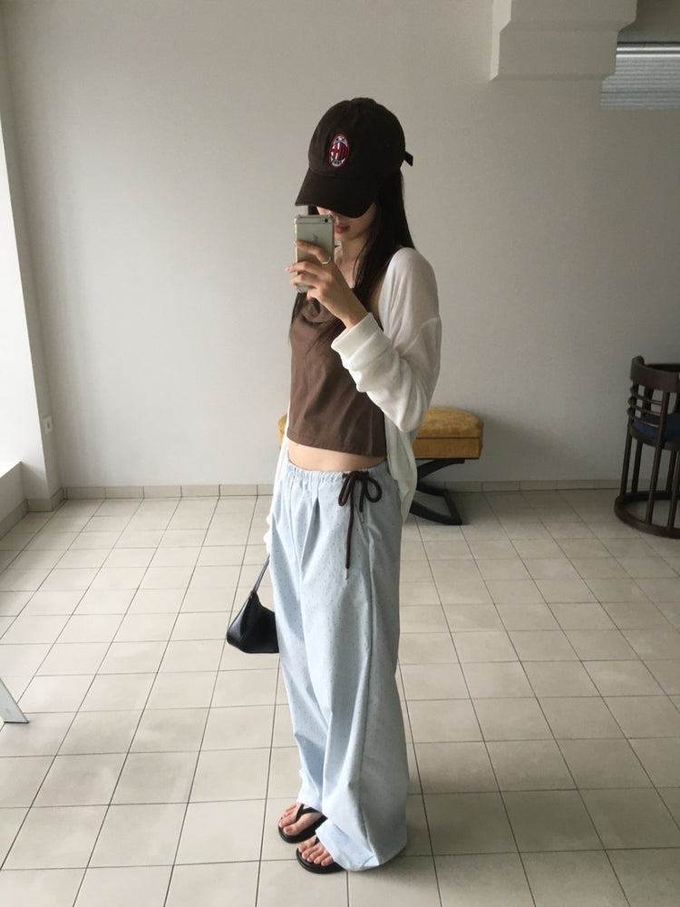 垂領雙層層次感背心