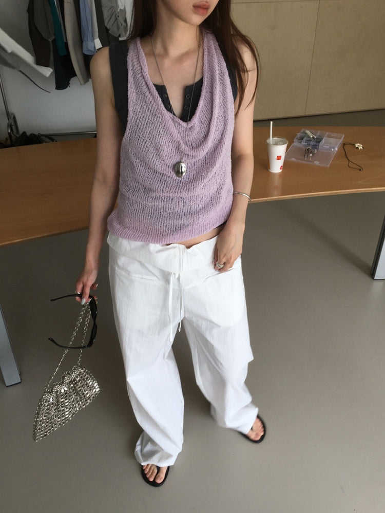 美色亨利領細節背心