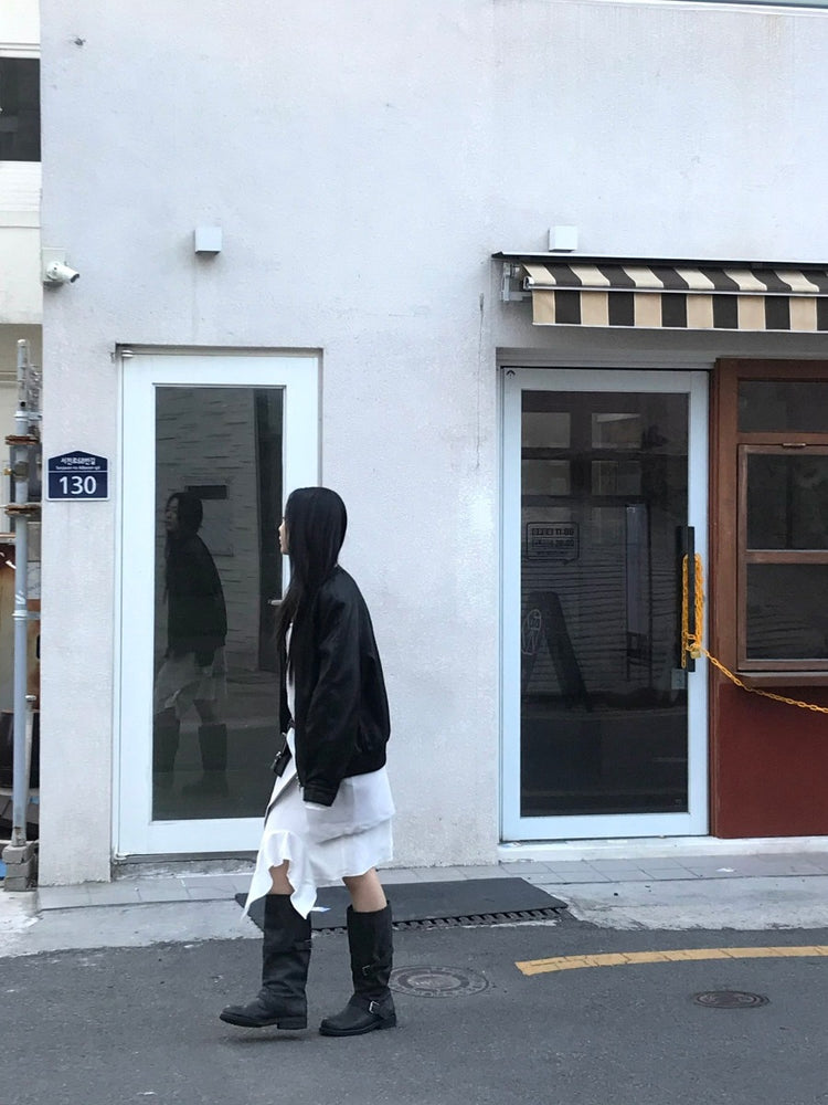 壓褶紋理三角巾兩件式上衣