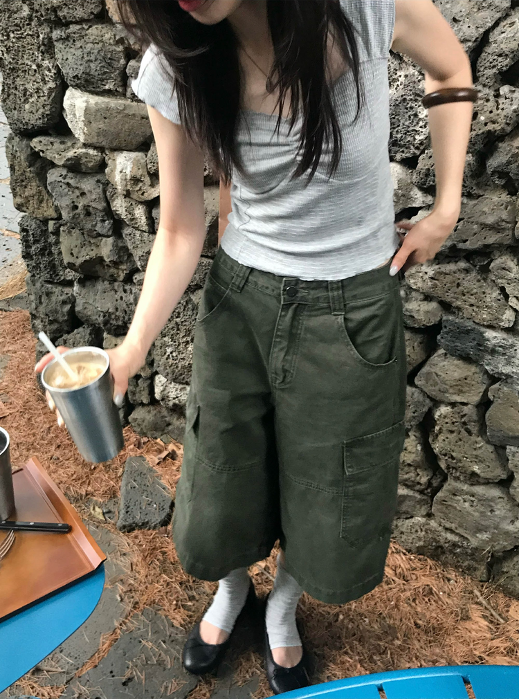 皺皺紋理胸壓線細節上衣