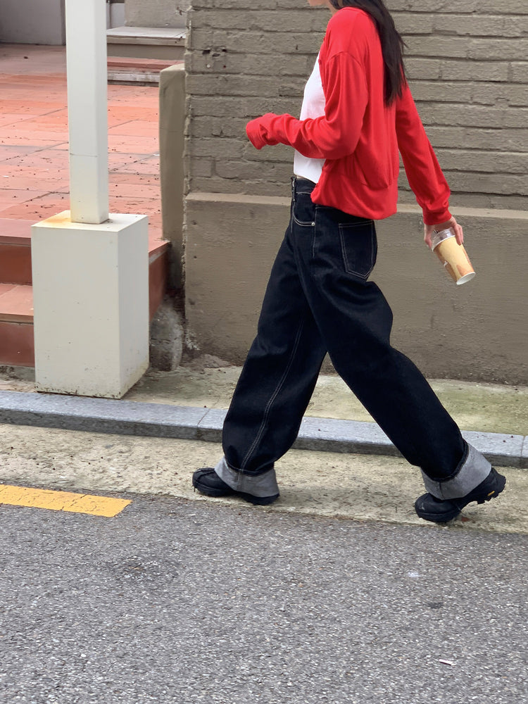 美色排鈕束袖細節外套