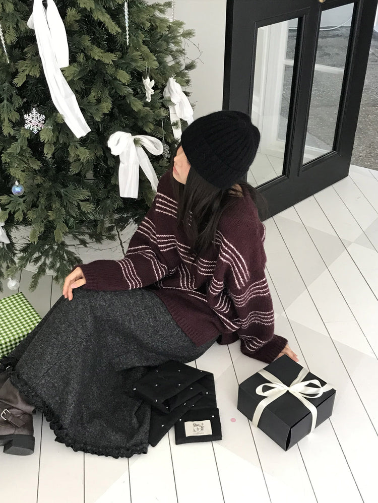 捲邊細節壓線及踝裙