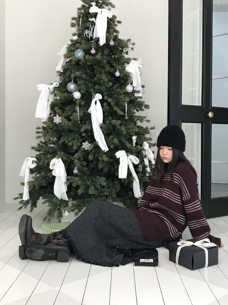 捲邊細節壓線及踝裙