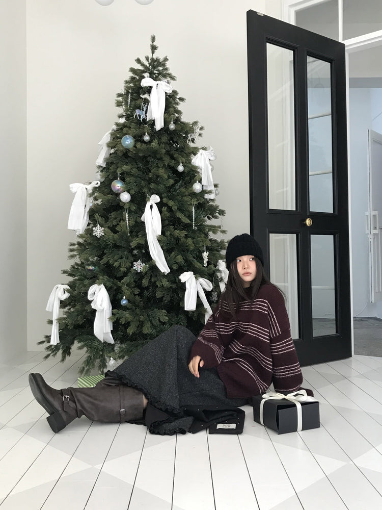 捲邊細節壓線及踝裙