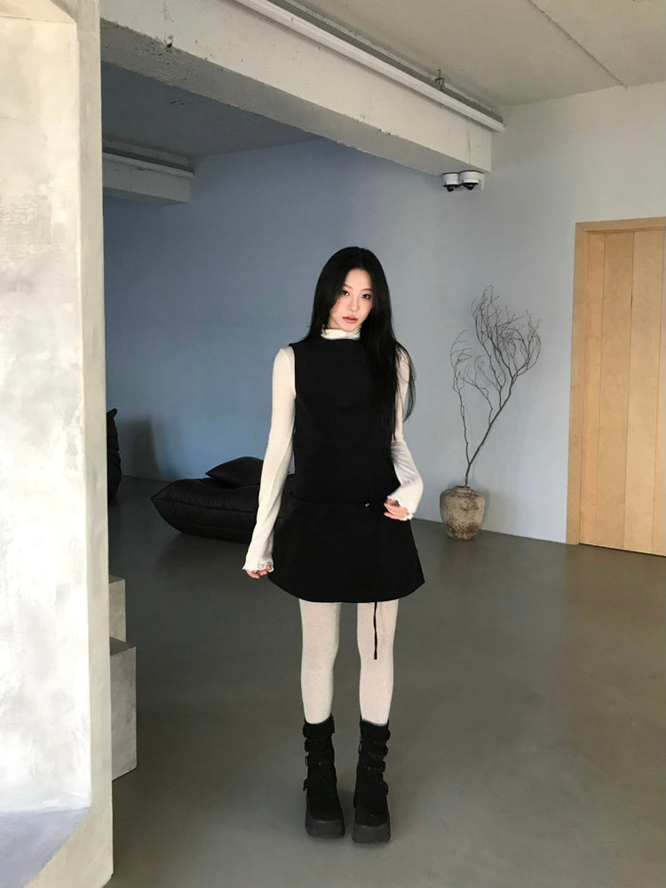 經典極簡腰帶細節連身裙