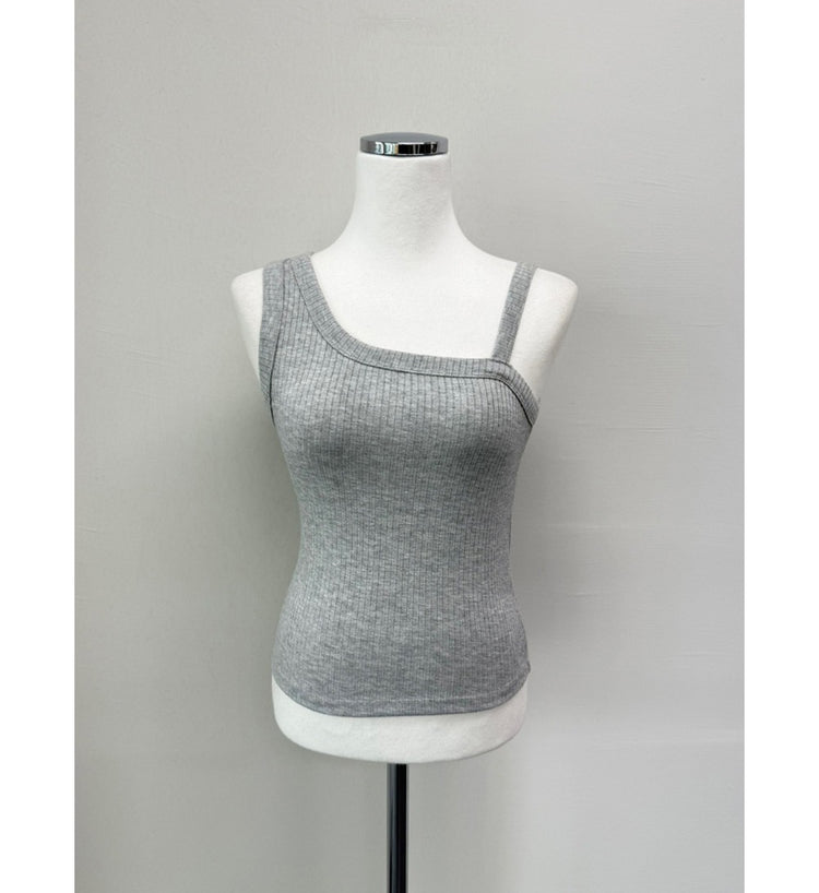 坑紋不對稱細節背心